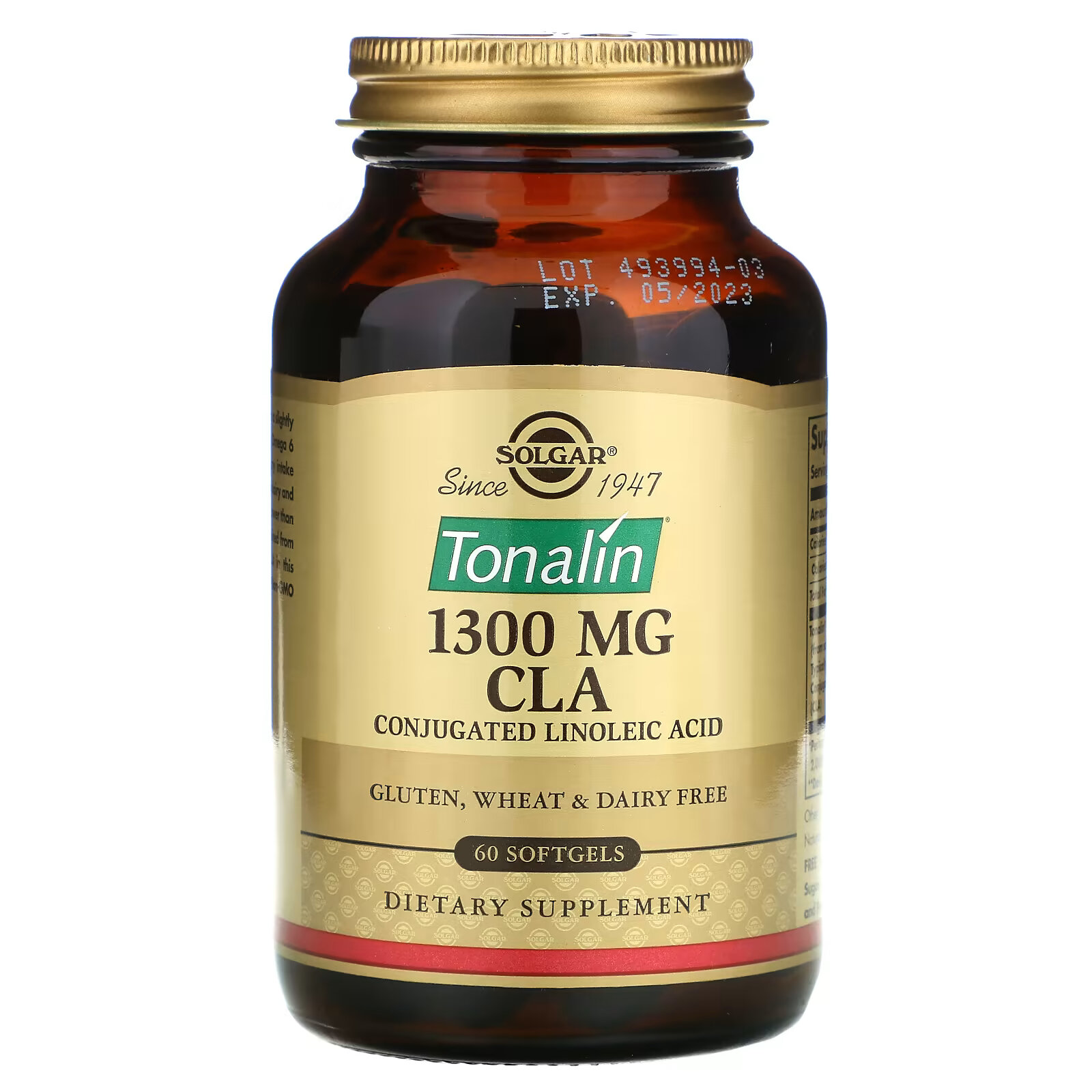 цена Solgar, Tonalin CLA, конъюгированная линолевая кислота (КЛК), 1300 мг, 60 мягких таблеток