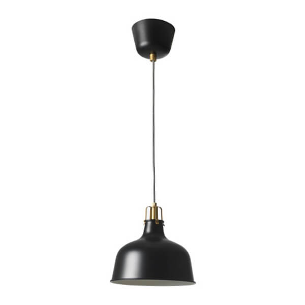подвесной светильник ikea hektar 47 см темно серый Подвесной светильник Ikea Ranarp 23 см, черный