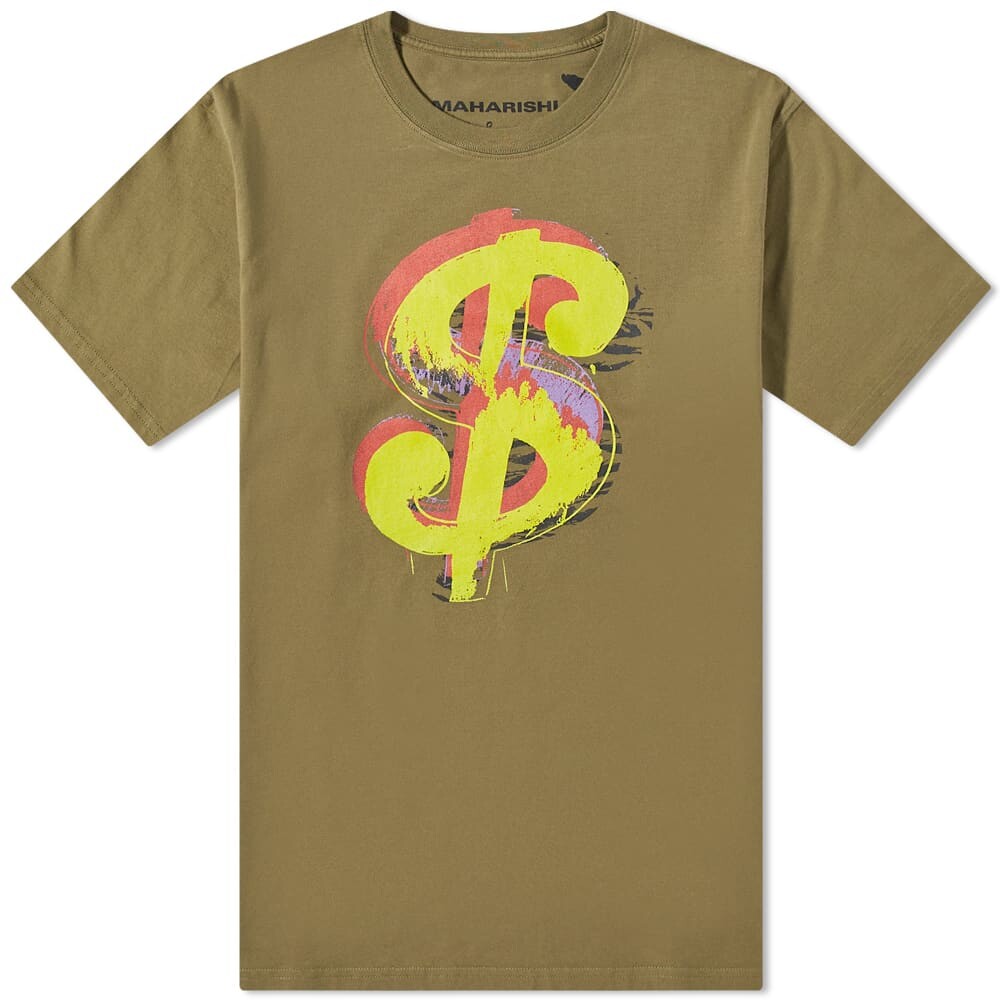 

Футболка Maharishi Maha Warhol Dollar Sign Tee, Коричневый