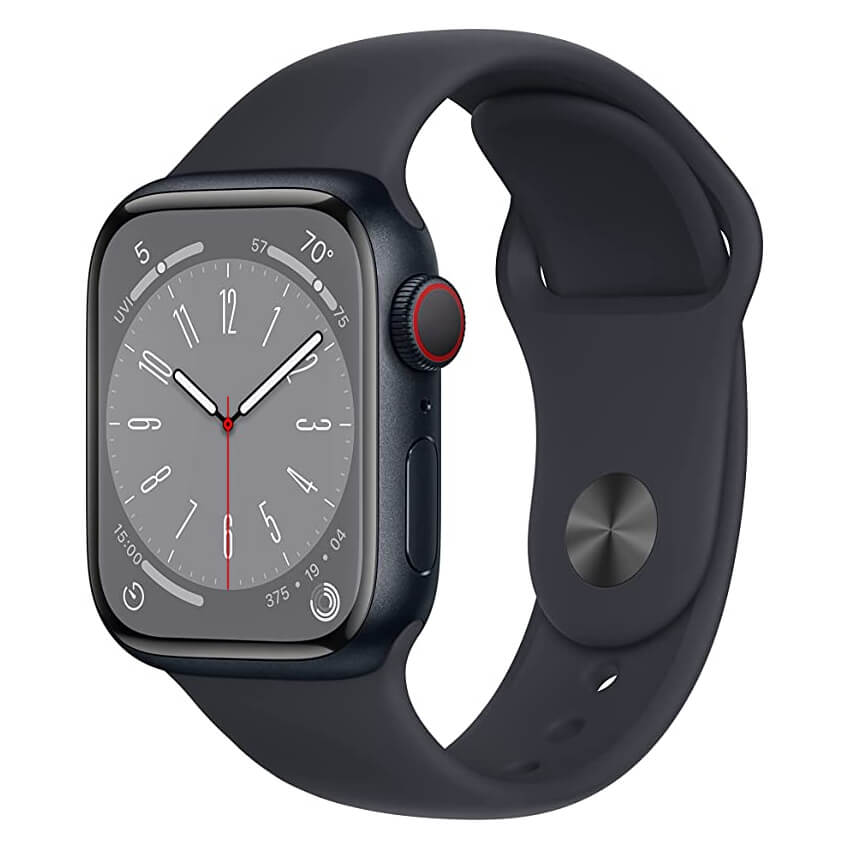 смарт часы apple series 8 gps 41mm midnight aluminium mnp53 Умные часы Apple Watch Series 8 (GPS+ Cellular), 41 мм, Midnight Aluminum Case/Midnight Sport Band - R