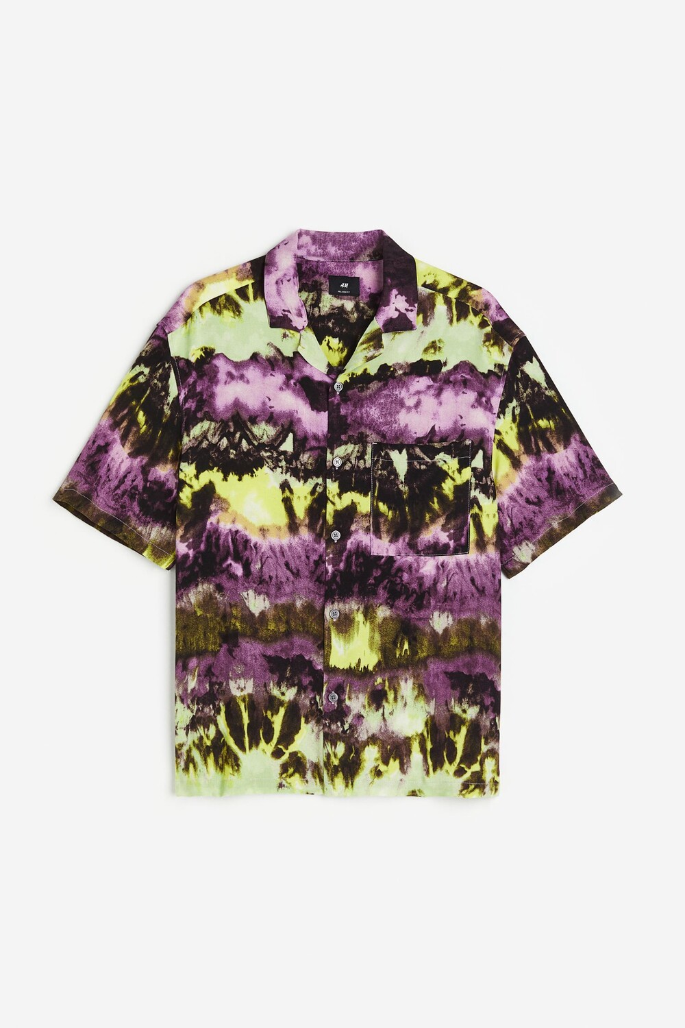

Рубашка H&M Relaxed Fit Patterned Resort Shirt, мультиколор