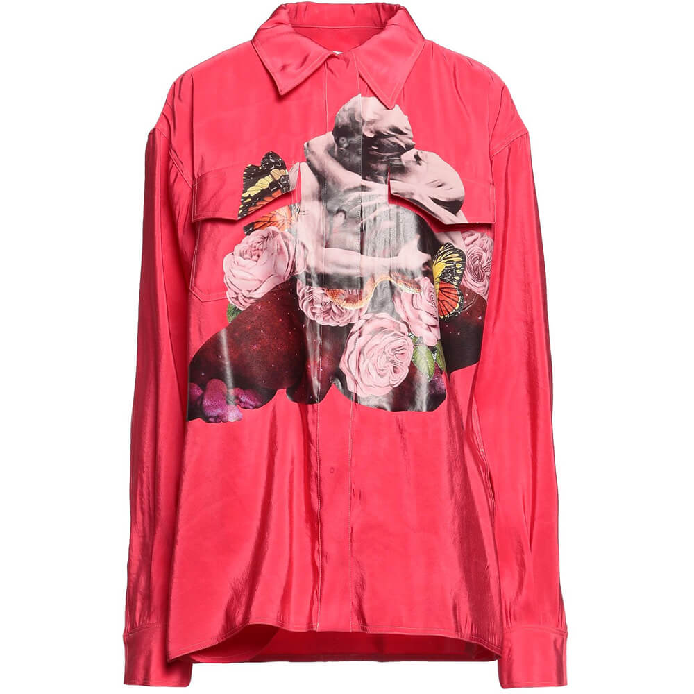 цена Рубашка Valentino Silk, розовый