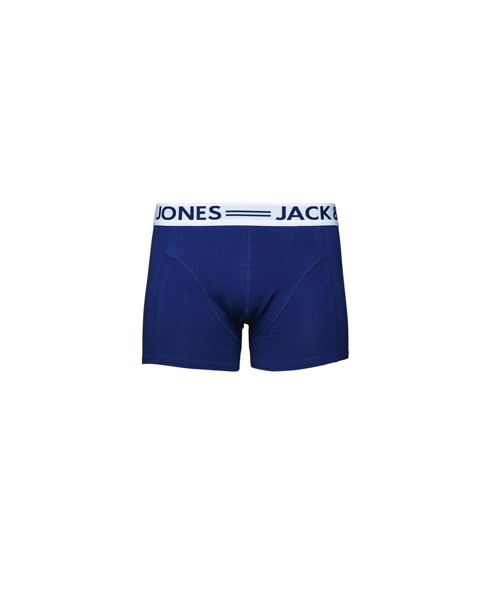 Тонкие мужские боксеры синего цвета Jack & Jones, синий браслет с белым и синим агатом