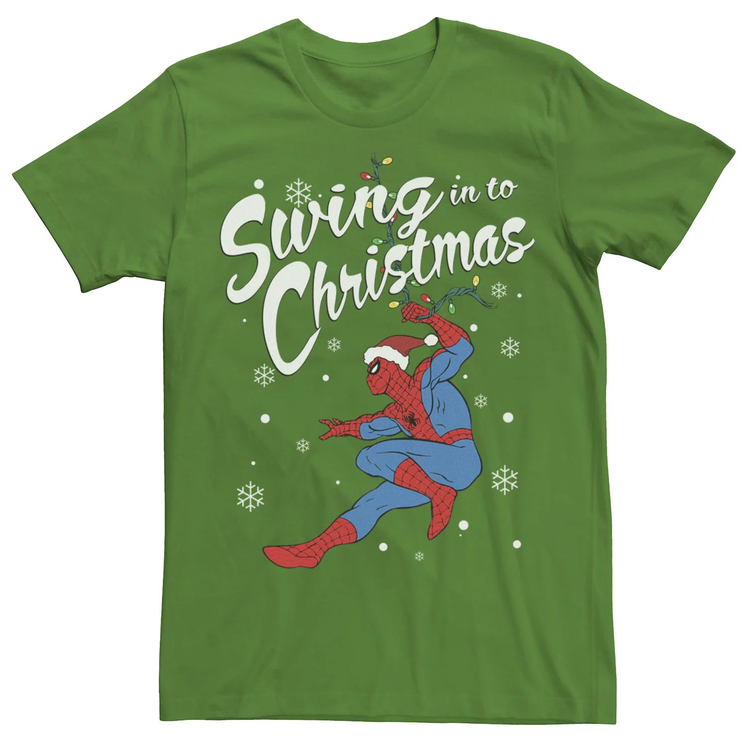 Мужская футболка с рождественским рисунком «Человек-паук» Marvel