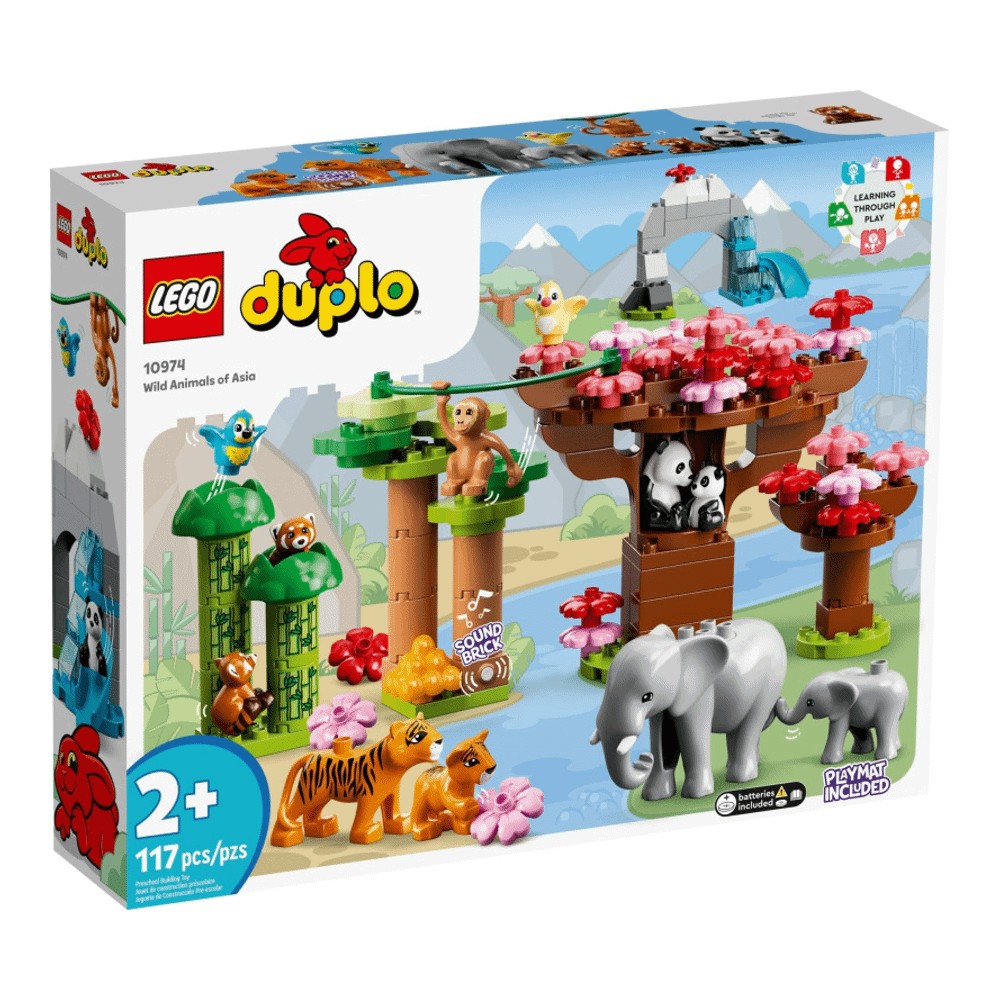 Конструктор LEGO DUPLO 10974 Дикие животные Азии lego duplo дикие животные африки набор игрушек с фигурками животных