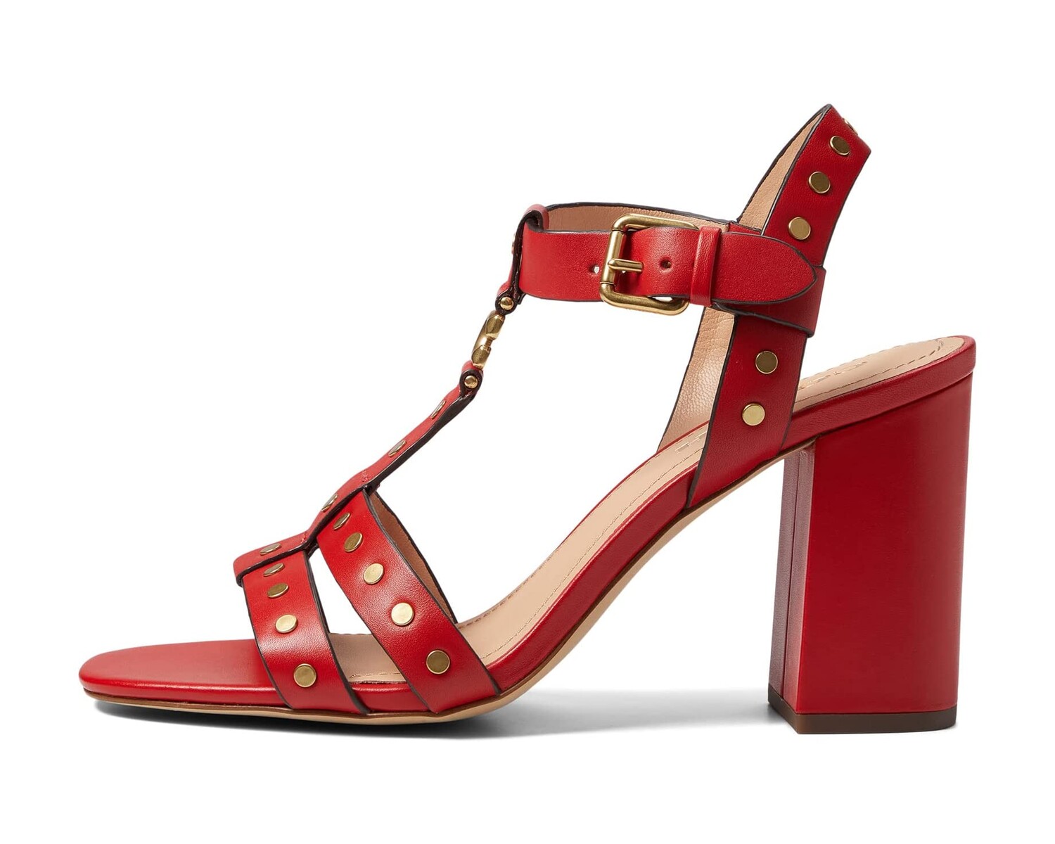

Туфли на каблуках Margaret Leather Sandal COACH, красный