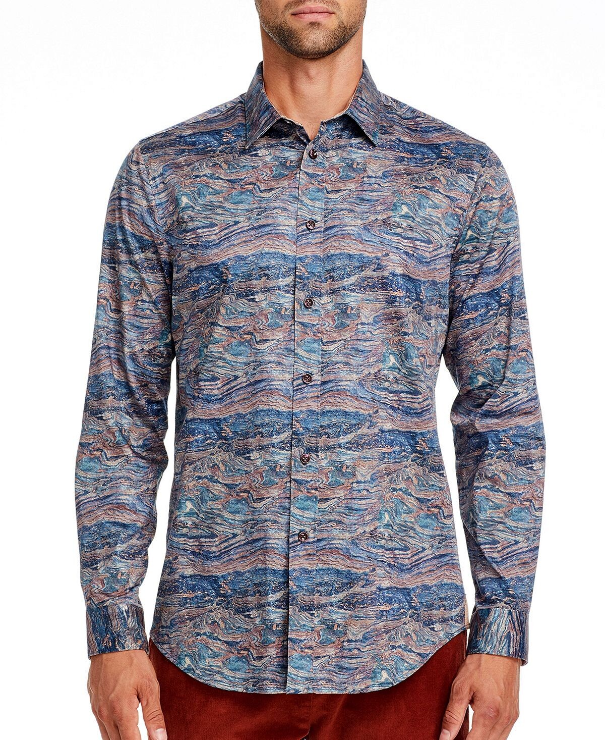

Мужская рубашка slim fit serpetine с длинным рукавом Brooklyn Brigade, коричневый