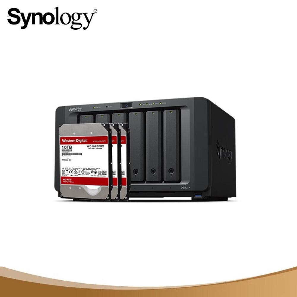 

Сетевое хранилище Synology DS1621+ 3-дисковое Western Digital WD101EFBX емкостью 10 ТБ