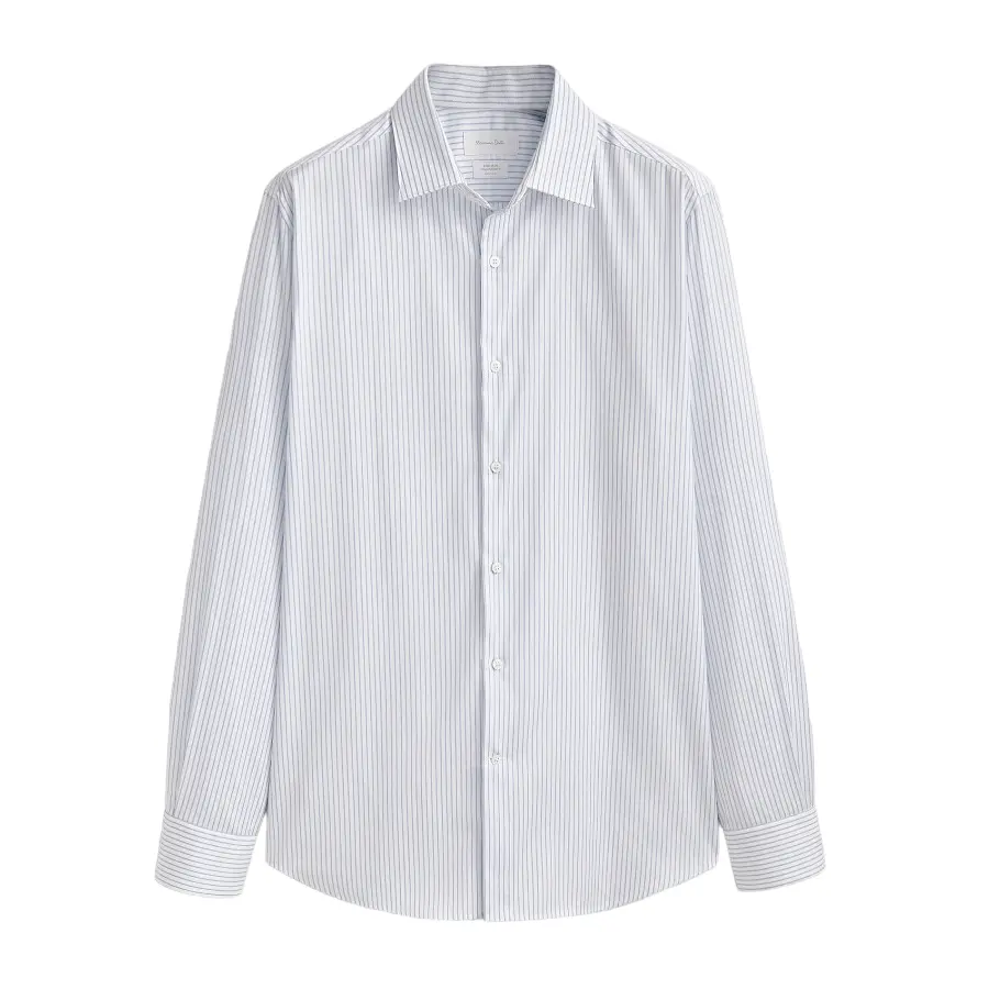

Рубашка Massimo Dutti Easy Iron Pinstripe, белый