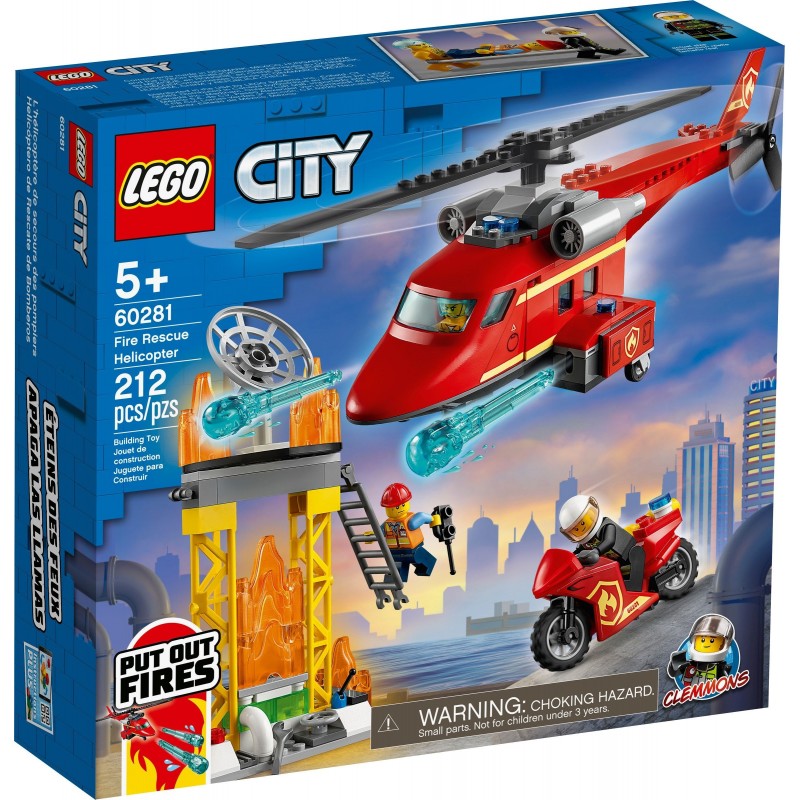 Конструктор LEGO City Fire 60281 Спасательный пожарный вертолет конструктор lego city fire 60281 спасательный пожарный вертолёт 212 дет