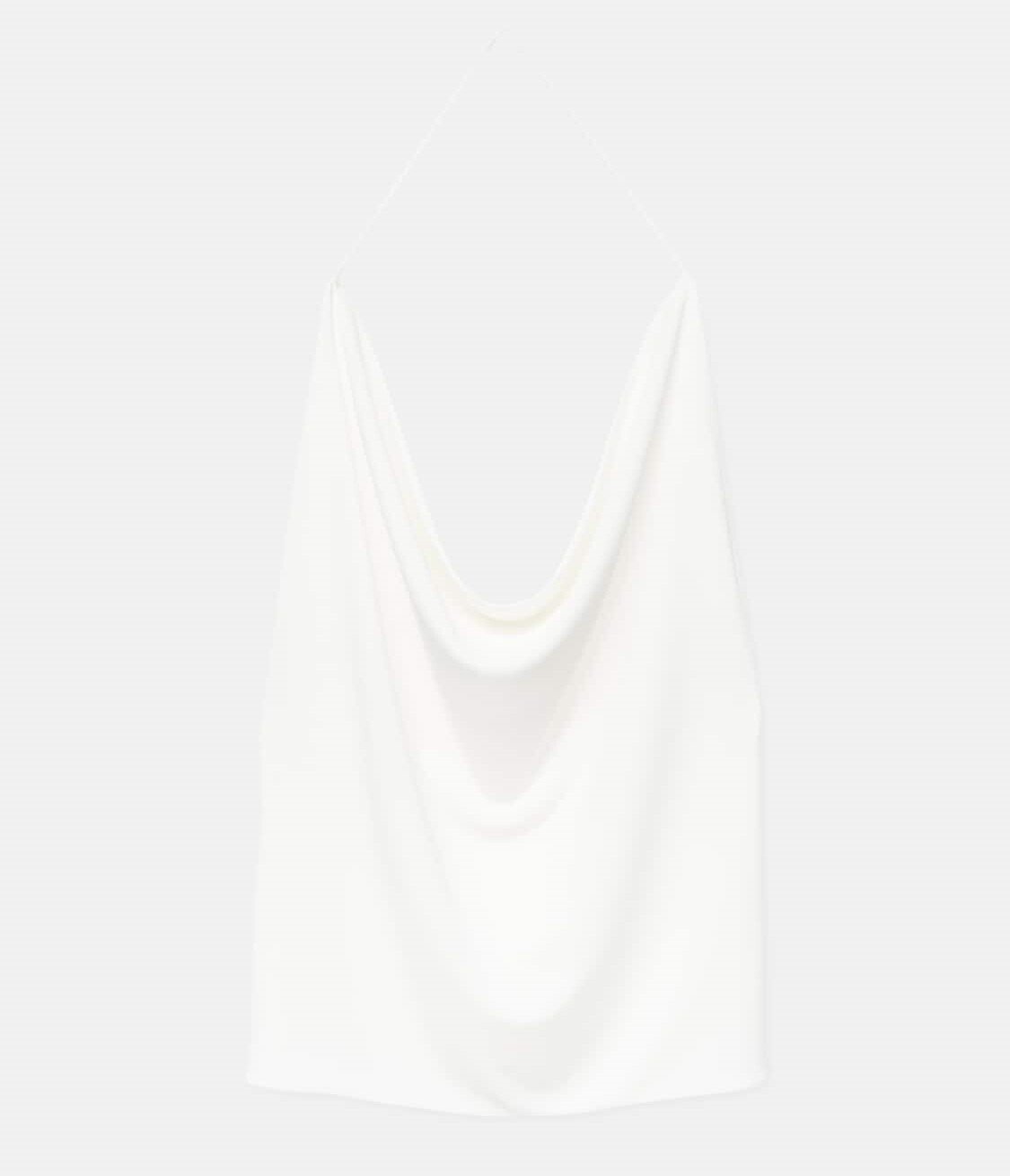 

Топ Pull&Bear Open-back Draped Halter, белый