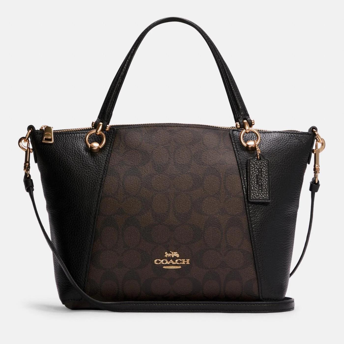 

Сумка Coach Kacey Satchel In Signature Canvas, коричневый/черный