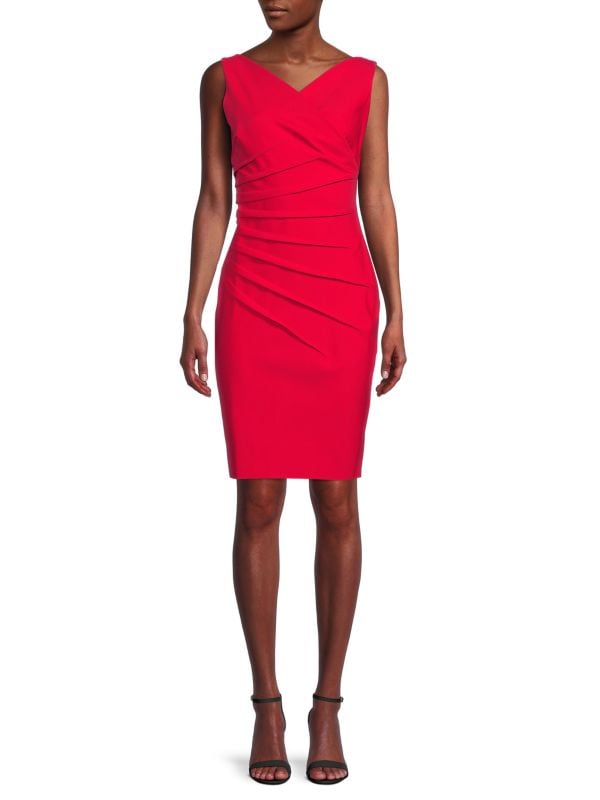 цена Облегающее мини-платье со складками Alex Evenings Red