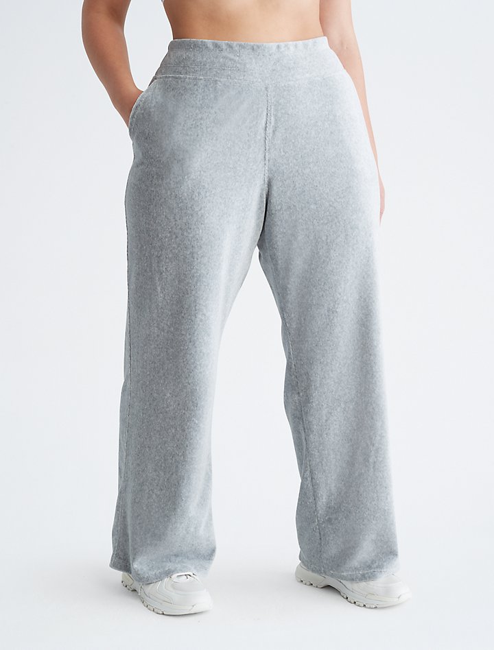 Широкие брюки больших размеров Performance Calvin Klein, серый женское стеганое пальто больших размеров calvin klein серый