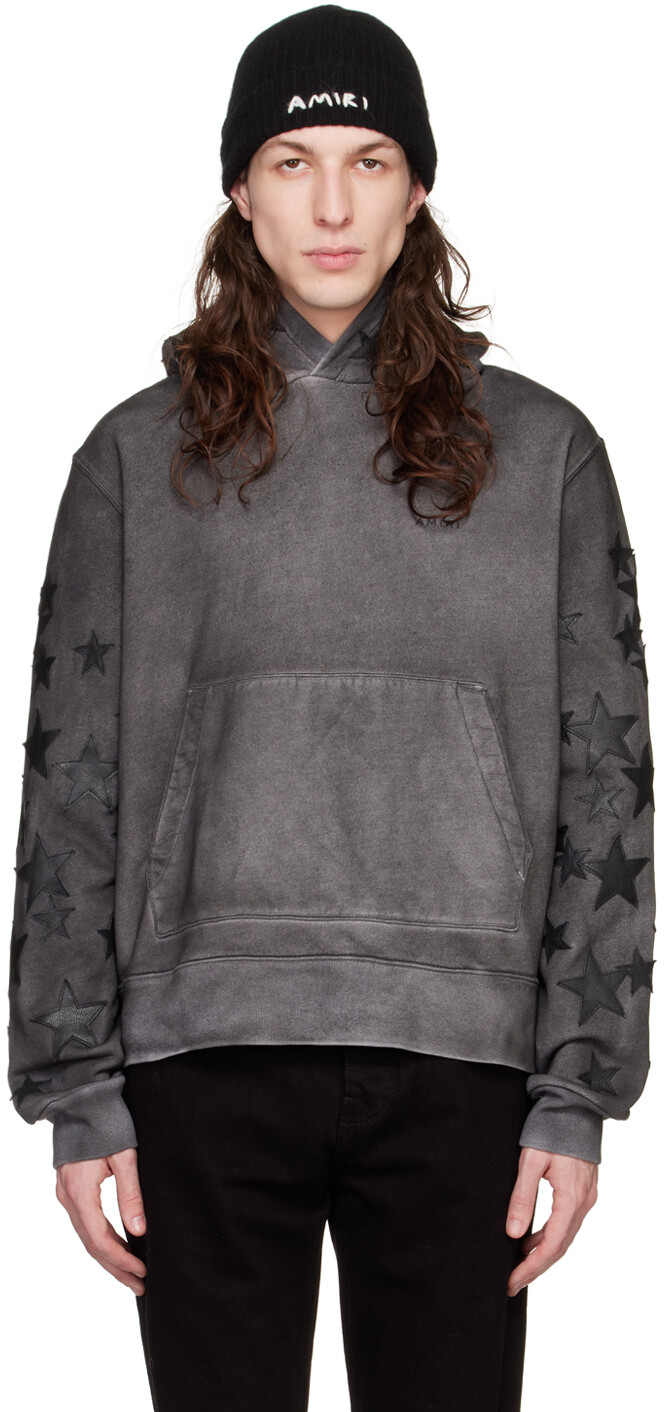 

Худи с черным пигментным напылением Star AMIRI, Черный
