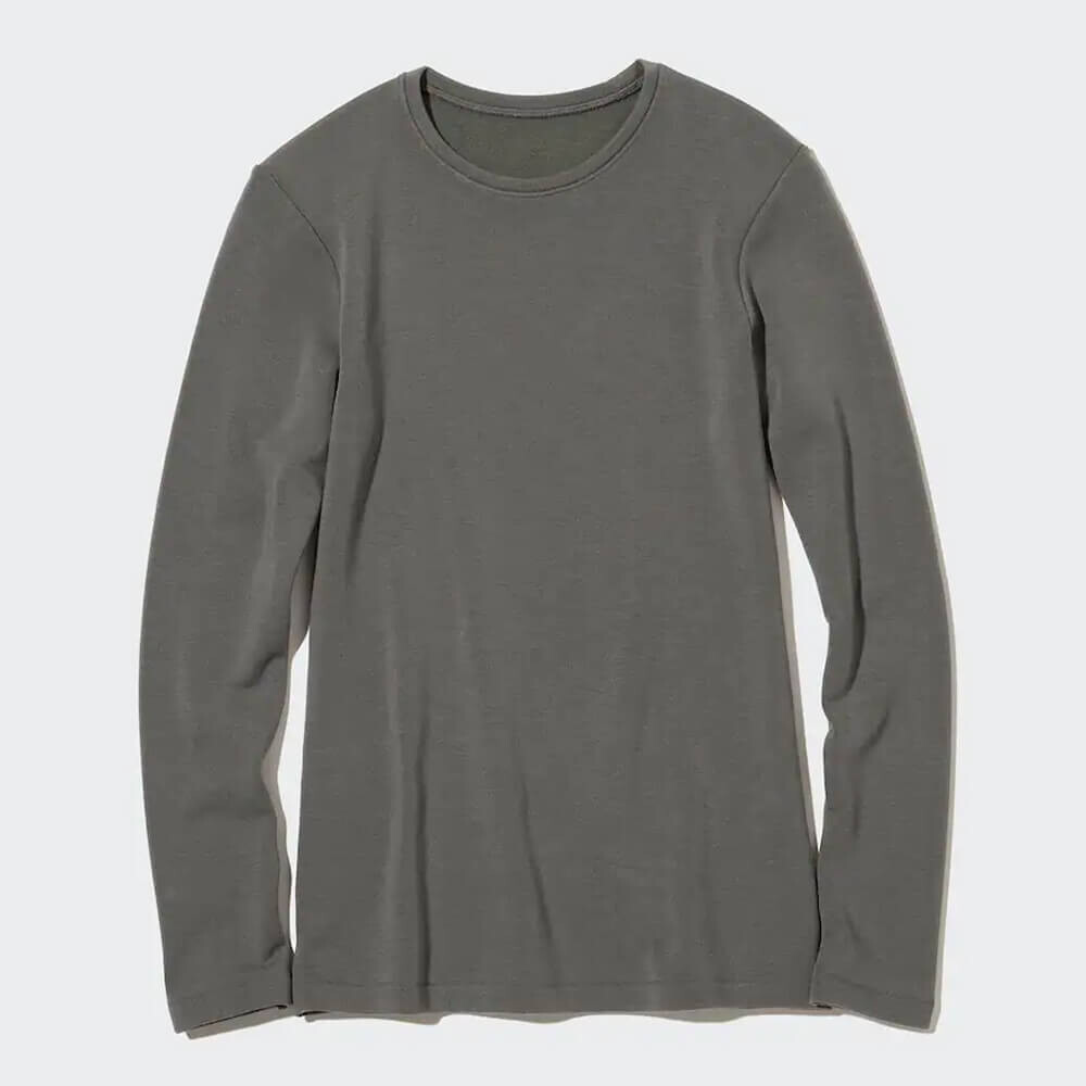 

Лонгслив Uniqlo Heattech Ultra Warm Thermal Top, серый