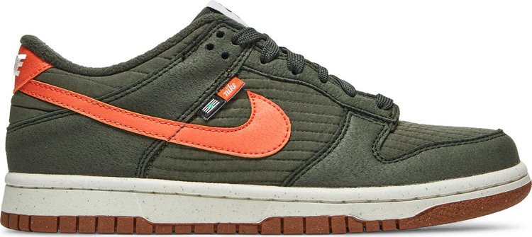 Кроссовки Nike Dunk Low SE Next Nature GS 'Toasty - Sequoia', зеленый - фото