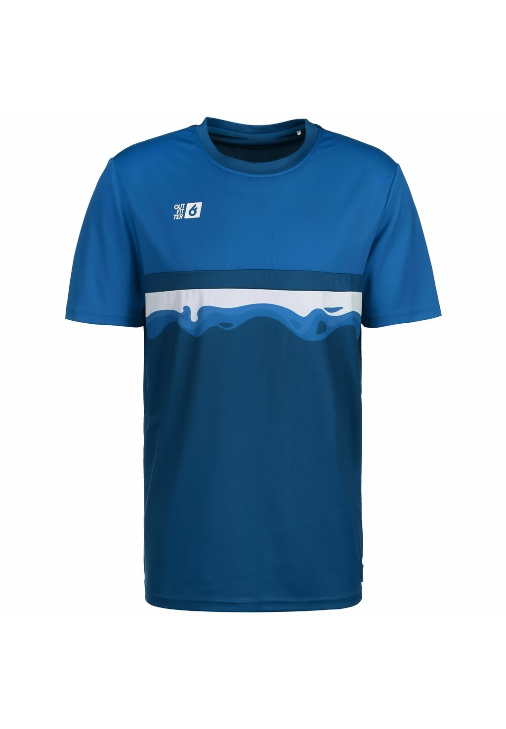 

Футболка с принтом OCEAN FABRICS TAHI TRAINING SHIRT HERREN Outfitter, цвет diva blue