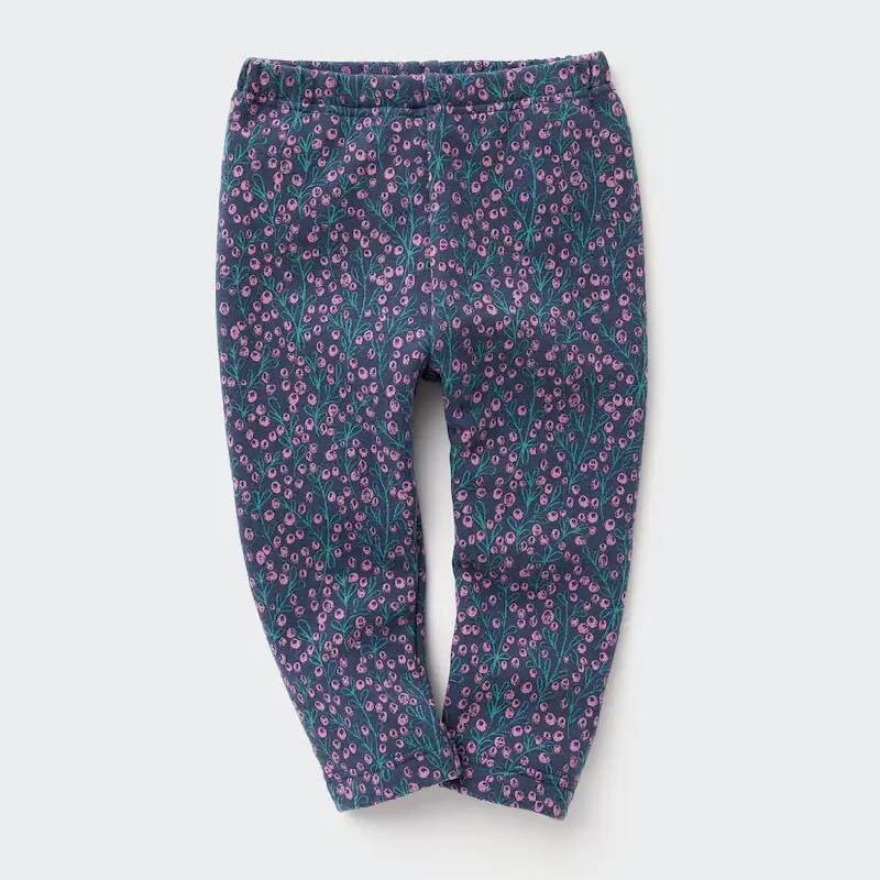 

Легинсы для малышей Uniqlo Toddler Fleece Berry Print, синий