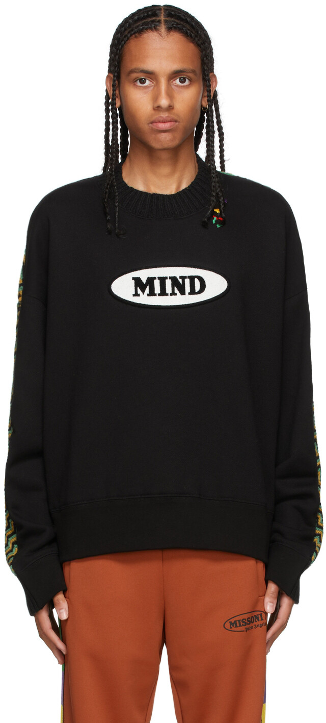 

Черный свитер Missoni Edition со вставками Mind Palm Angels