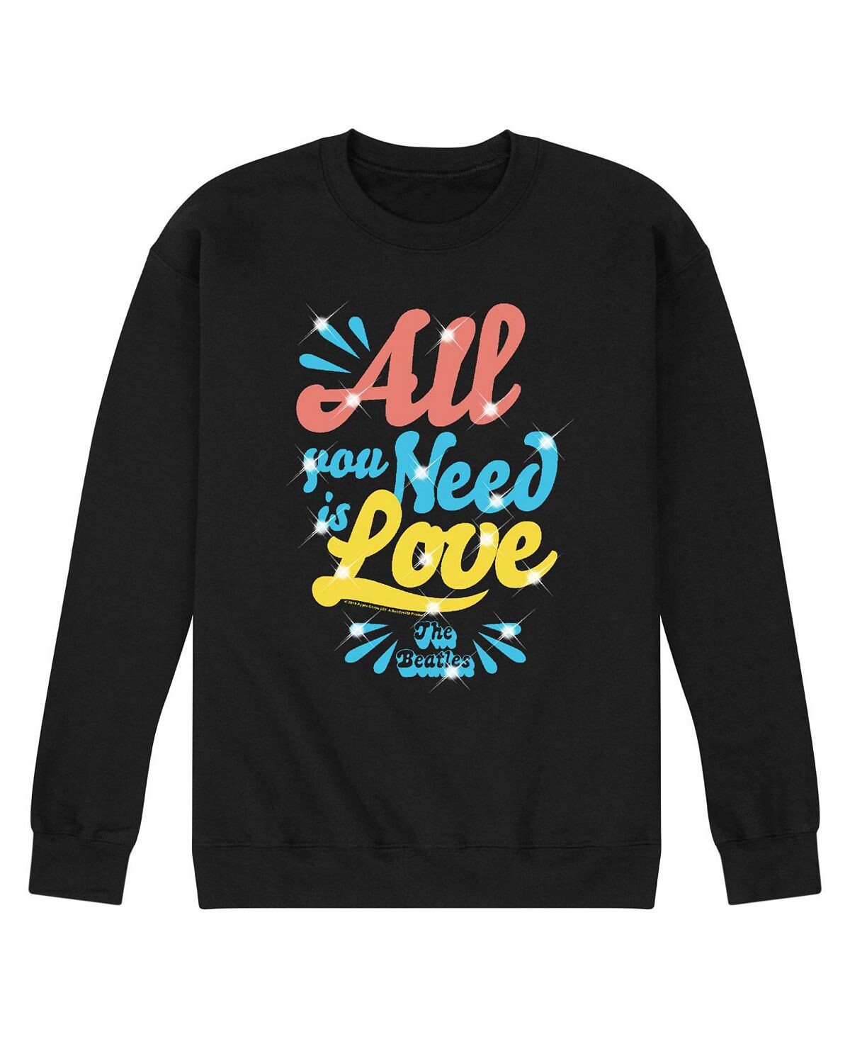 

Мужская флисовая толстовка the beatles all you need love AIRWAVES, черный