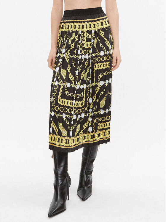 

Плиссированная юбка стандартного кроя Versace Jeans Couture, черный