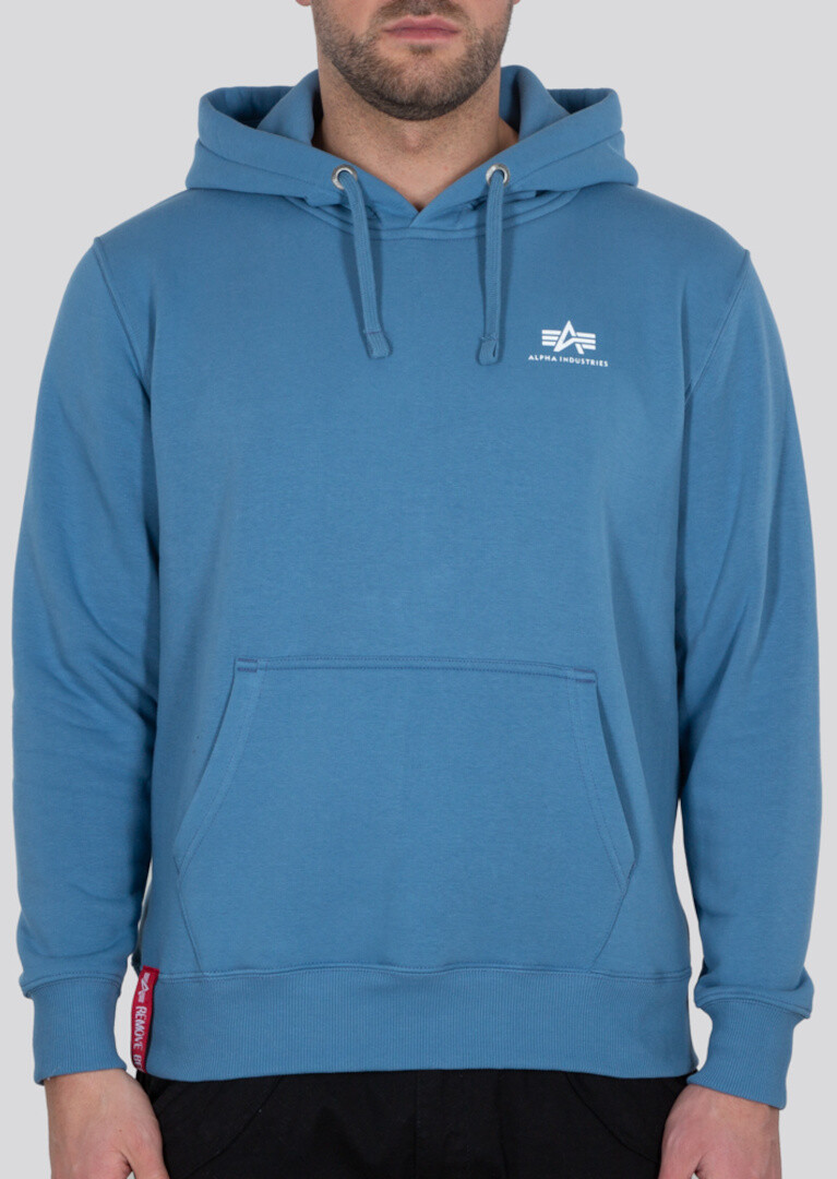

Кофта Alpha Industries Alpha Basic Small Logo с капюшоном, светло-синий