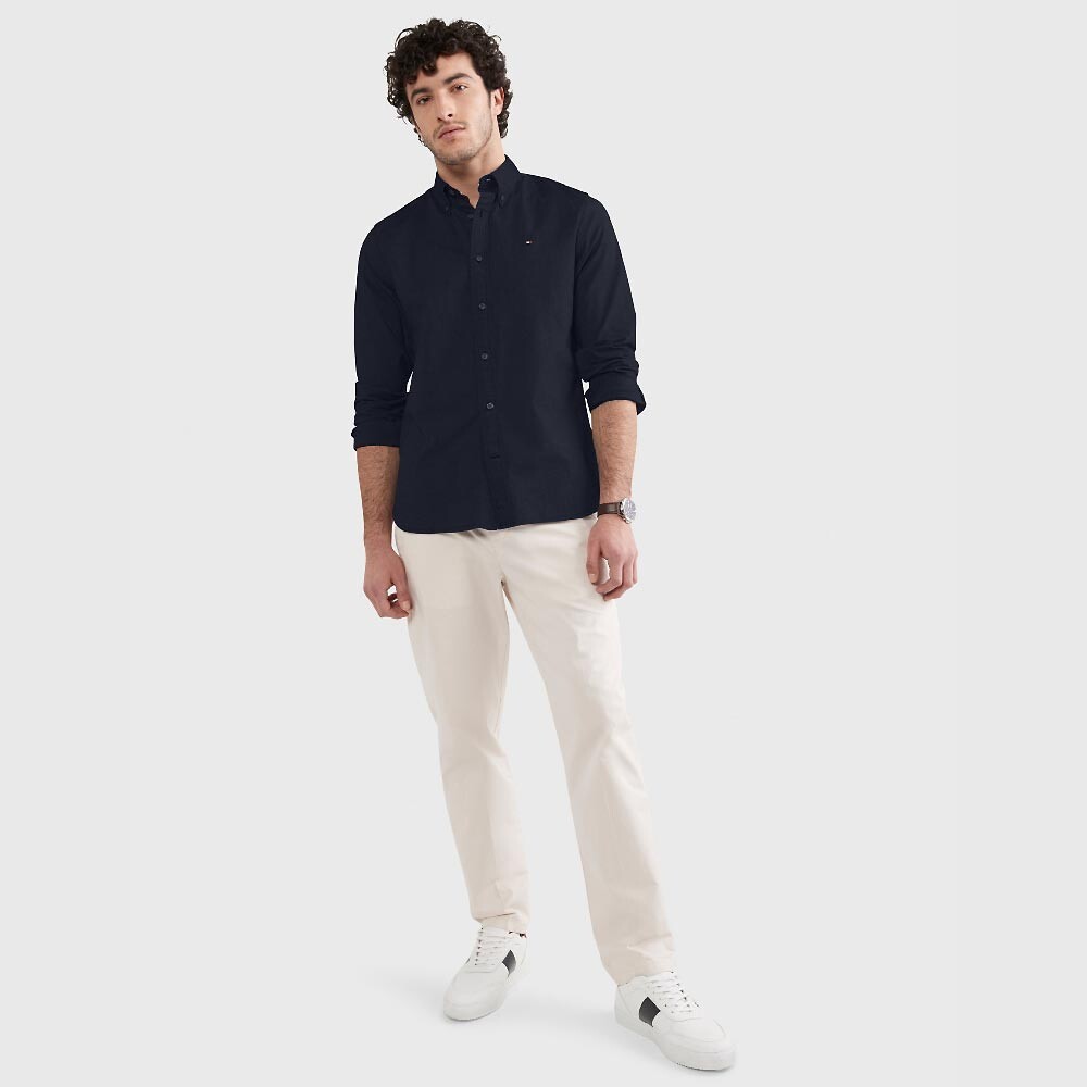 

Рубашка Tommy Hilfiger Regular Fit Solid Stretch Oxford, темно-синий