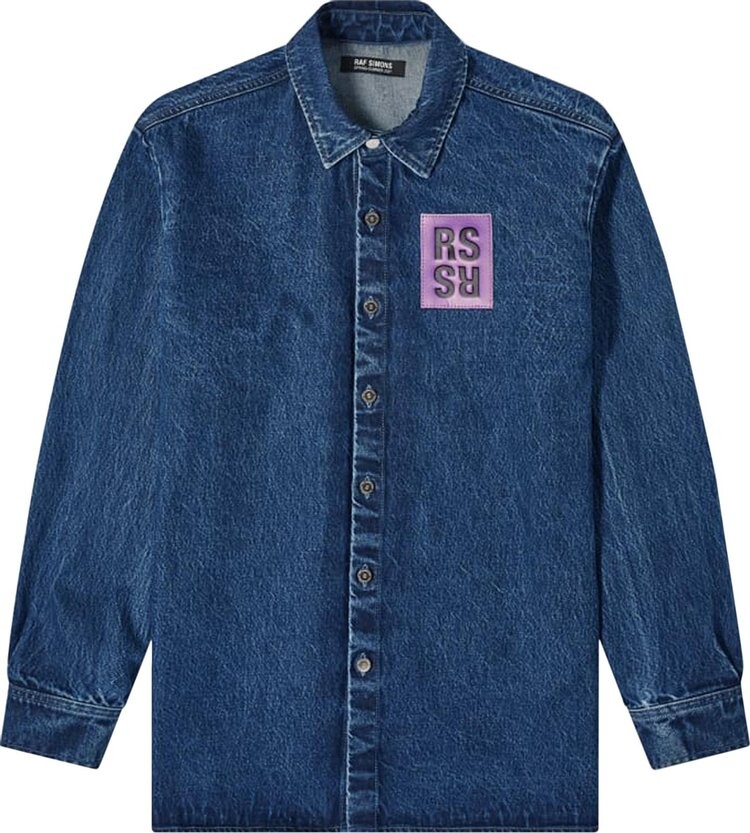 

Рубашка Raf Simons Straight Fit Denim Shirt 'Blue', синий
