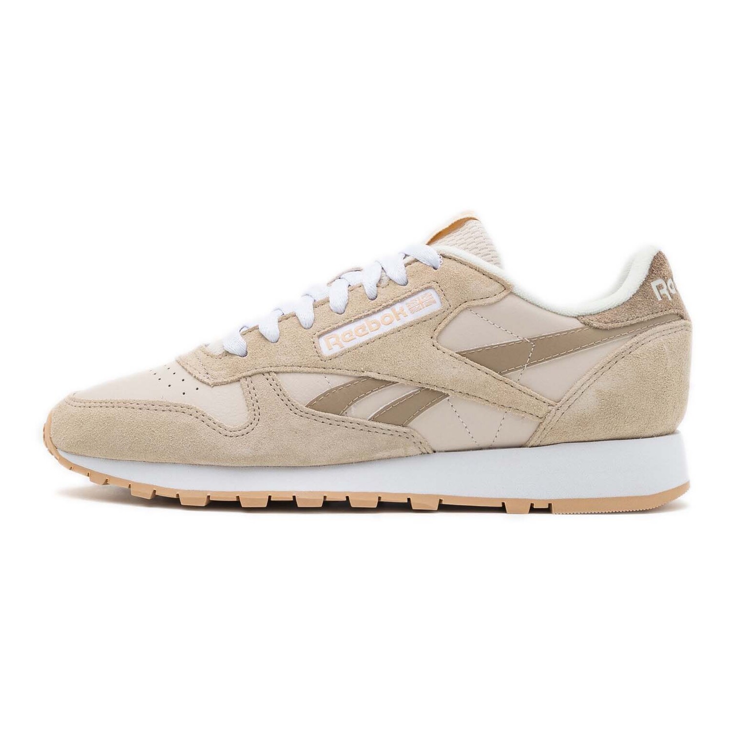 

Кроссовки Reebok Classic Leather, песочный/белый