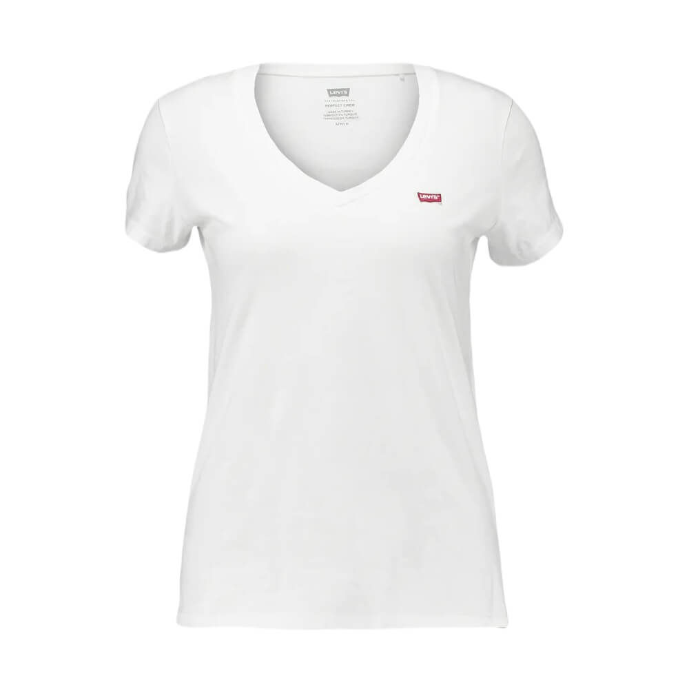 Футболка Levi's Perfect V Neck с V-образным вырезом, белый - фото