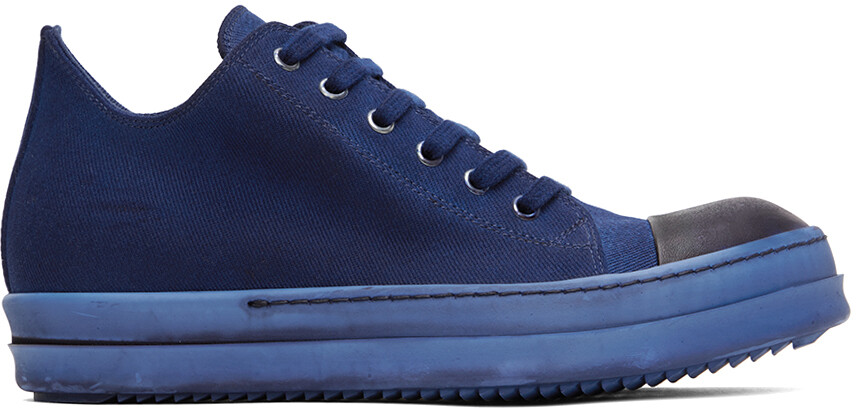 

Низкие кроссовки цвета индиго Rick Owens Drkshdw
