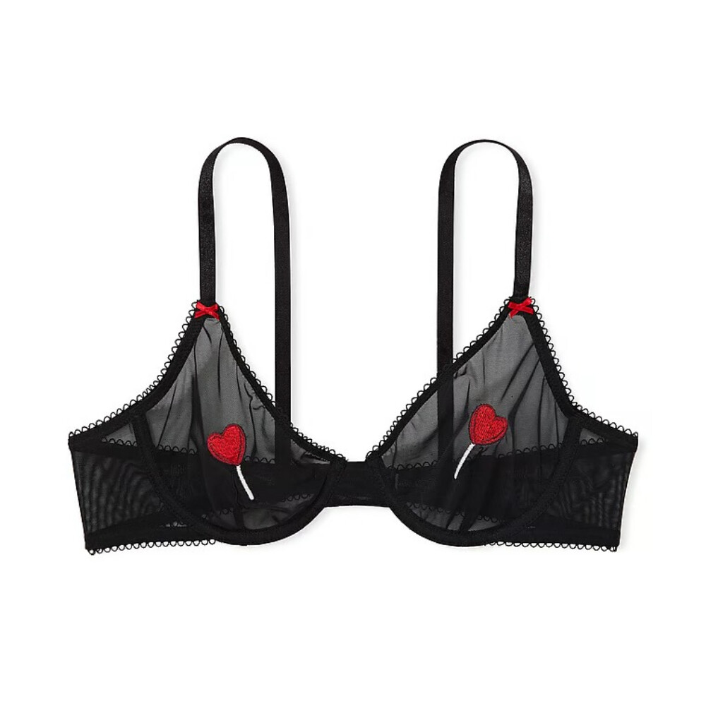 

Бюстгальтер Victoria's Secret Fun & Flirty Unlined Demi, черный