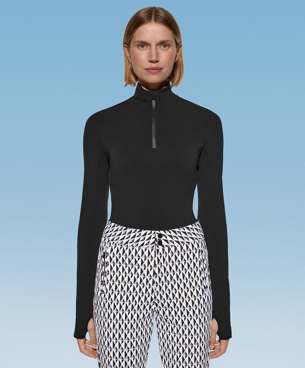 

Топ с длинными рукавами Oysho Fleece Long-sleeved Technical, черный