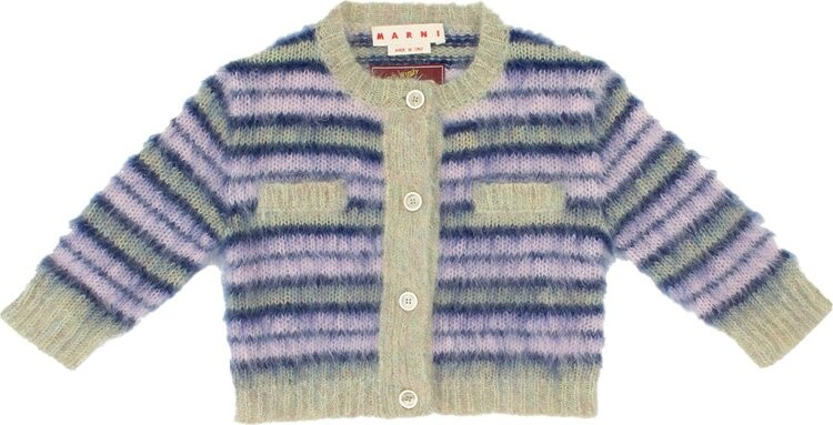 

Кардиган Marni Striped Cropped Cardigan Azalea, розовый