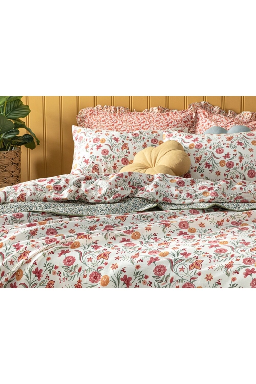 

Комплект пододеяльников двойной English Home Blissful Garden, розовый