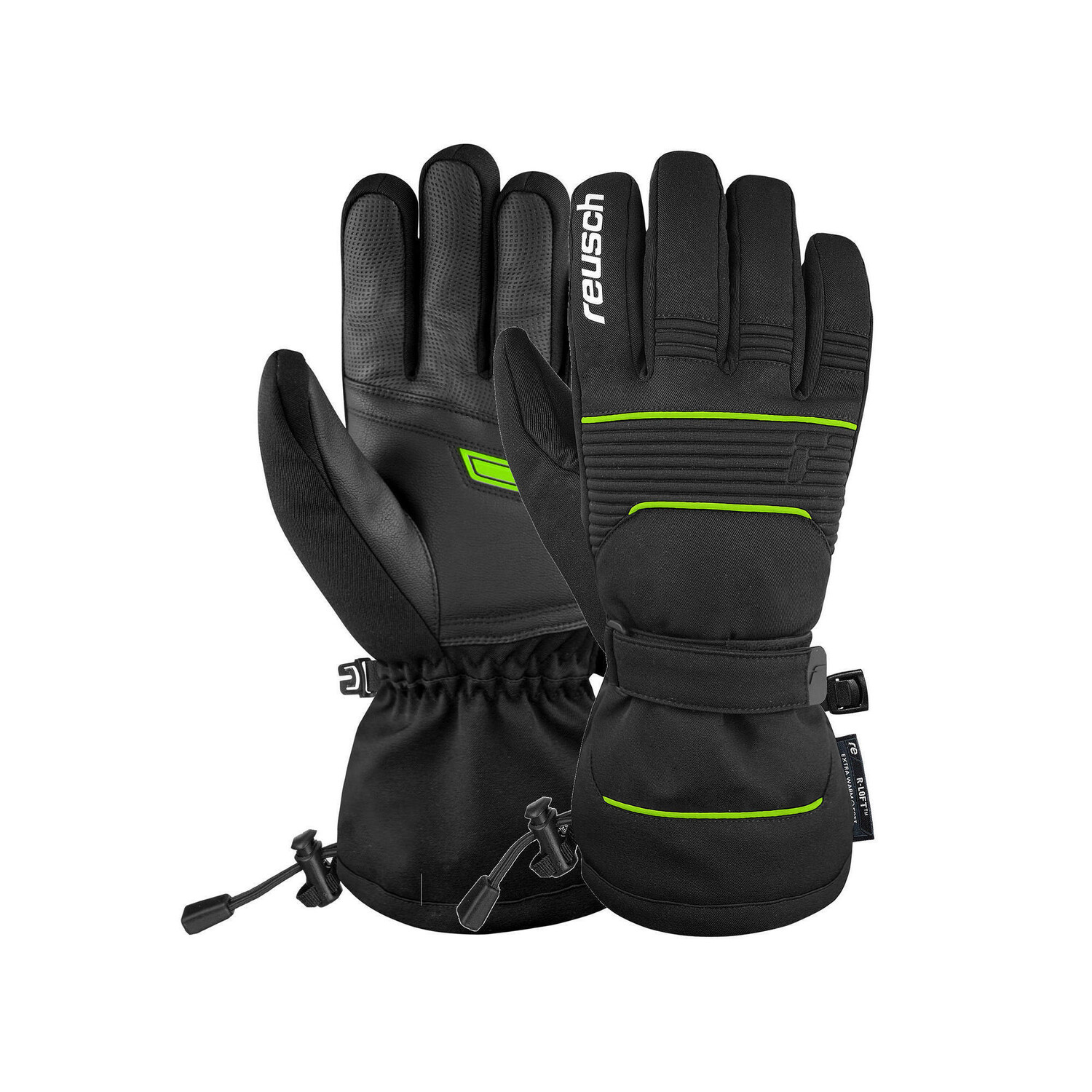 

Перчатки для пальцев Reusch Crosby R-TEX XT, черный / неоново-зеленый / зеленый