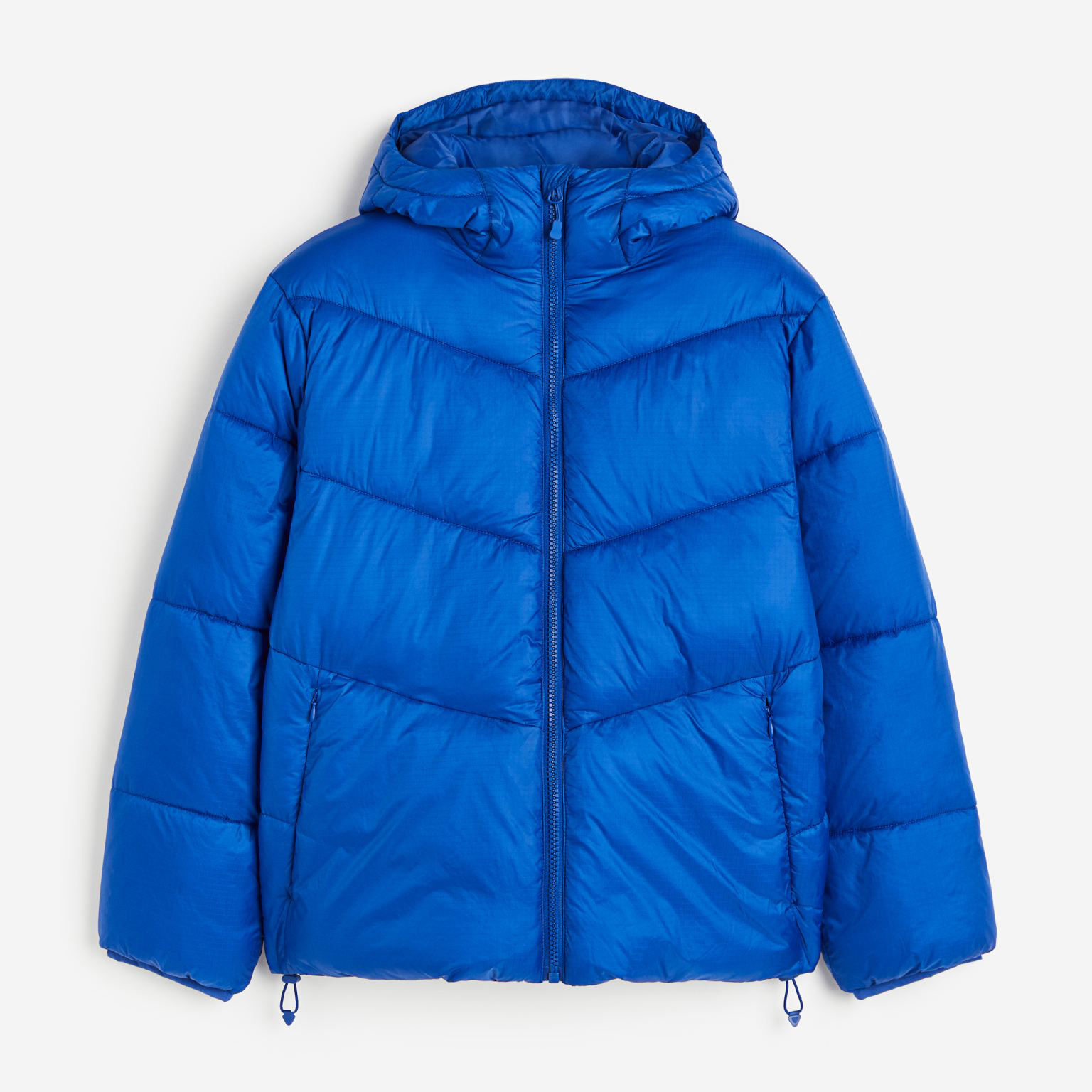 Куртка-пуховик H&M Water-repellent, ярко-синий куртка утепленная свободного кроя