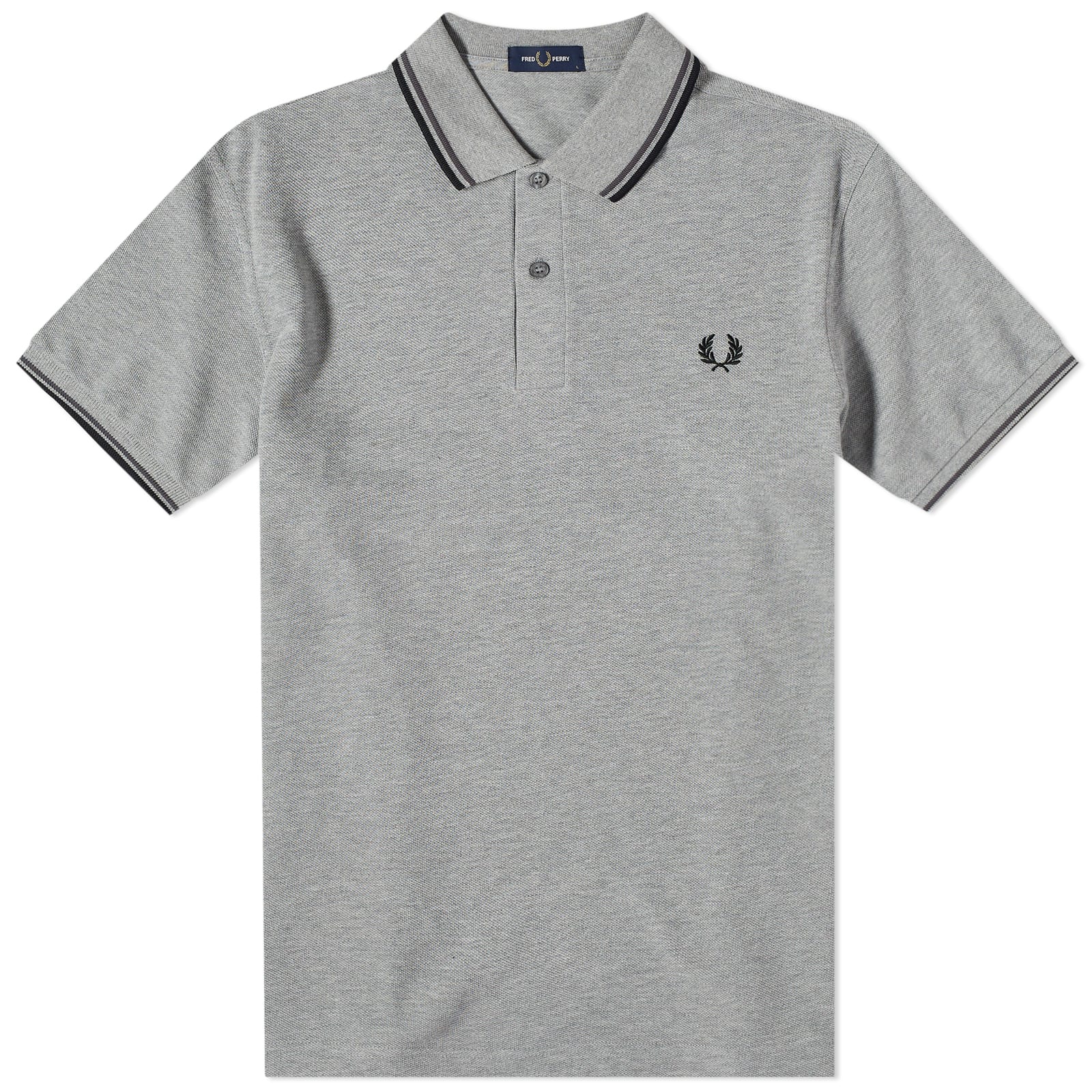 Футболка-поло Fred Perry Twin Tipped, светло-серый однотонная футболка поло fred perry original