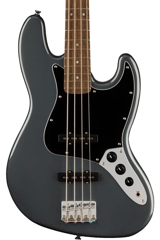 

Бас-гитара Fender Squier Affinity Series Jazz Bass, накладка на гриф Laurel, накладка черного цвета - Charcoal Frost Metallic