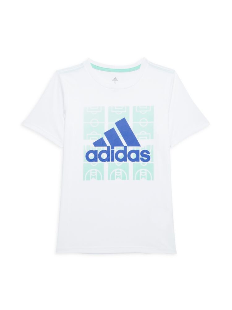 

Футболка с логотипом Little Boy's & Boy's On The Court Adidas, белый