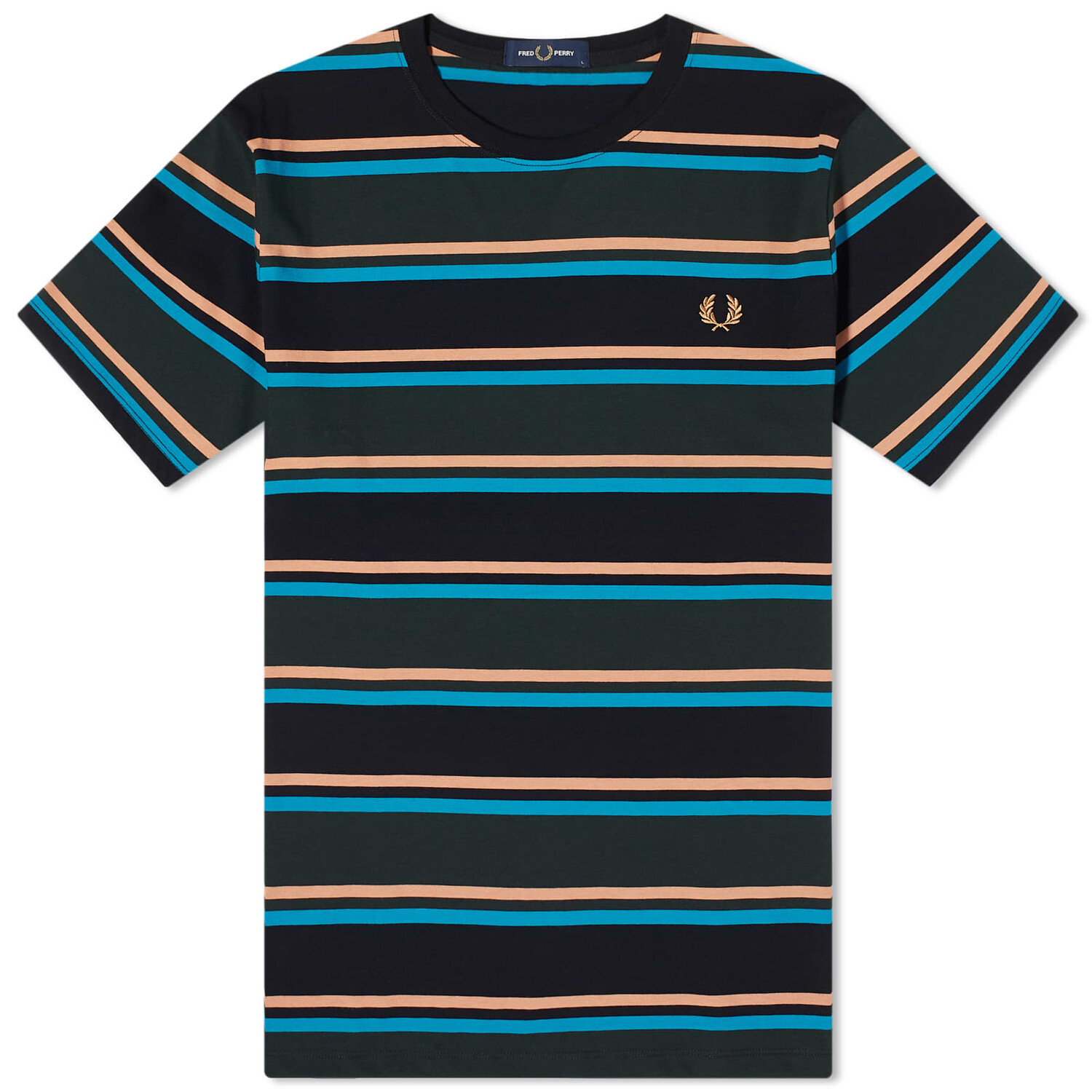 Футболка Fred Perry Bold Stripe, цвет Nught Green