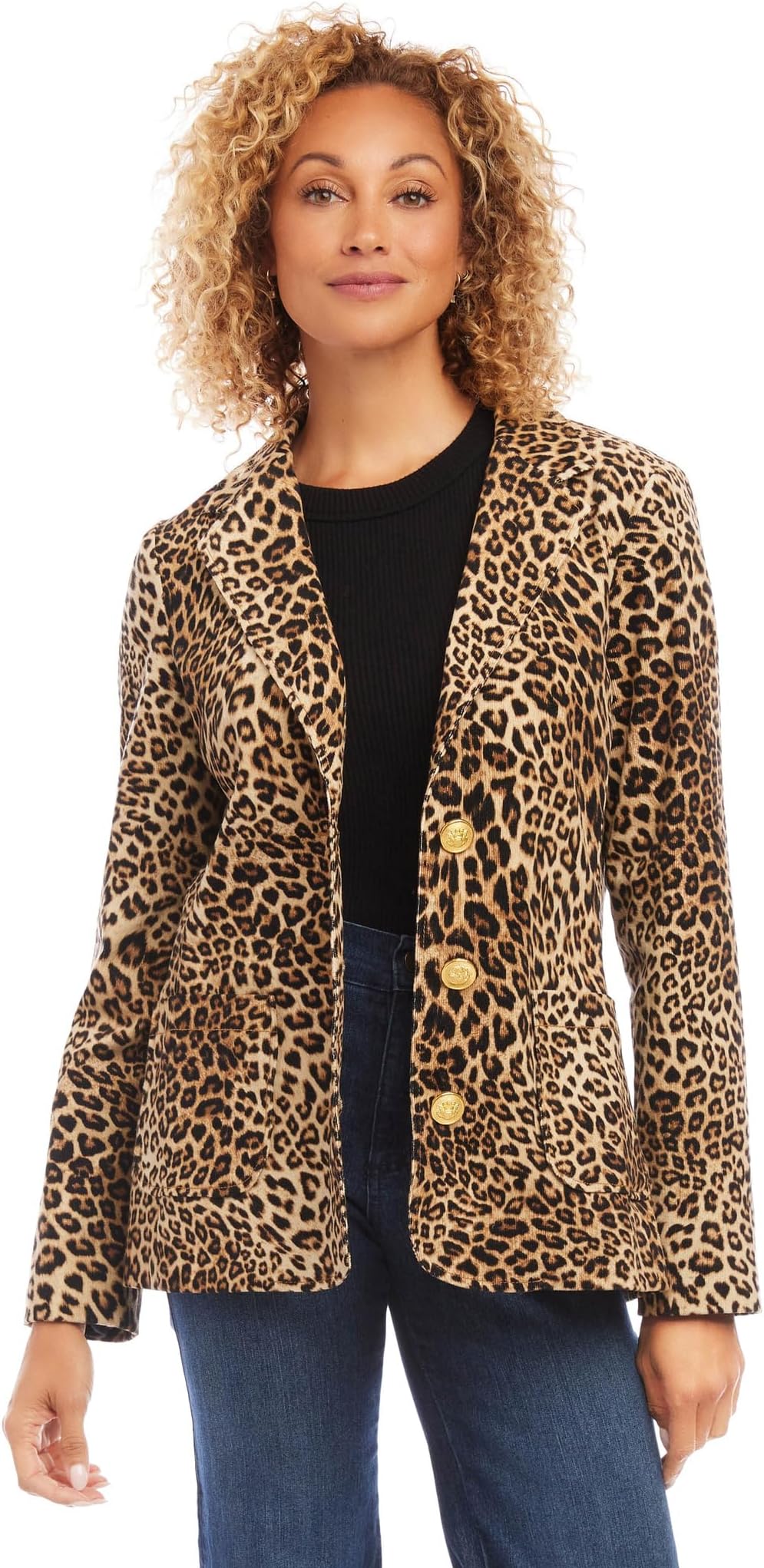 Куртка Leopard Corduroy Jacket Karen Kane, леопард corduroy jacket men
