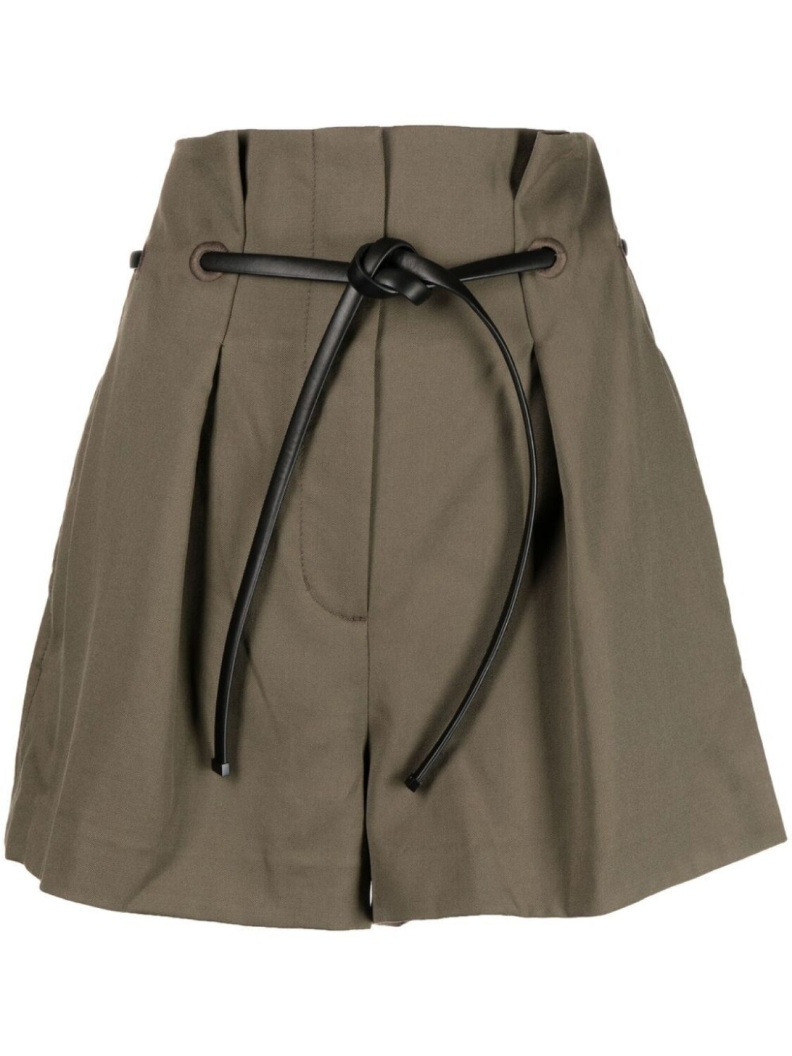 

3.1 Phillip Lim шорты строгого кроя с завязками, зеленый
