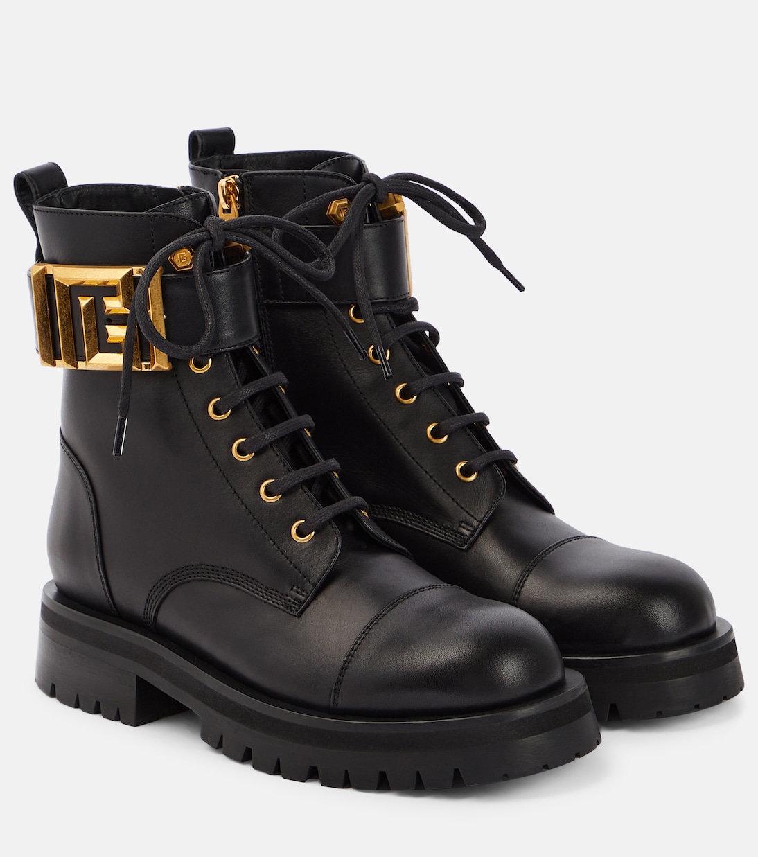 Кожаные ботинки romy на шнуровке Balmain, черный