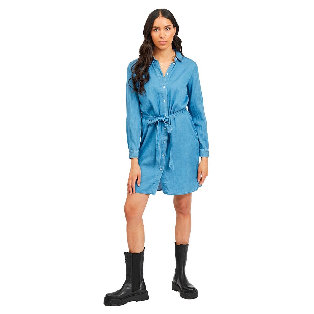 

Платье Vila Bista Denim Long Sleeve Belt, синий