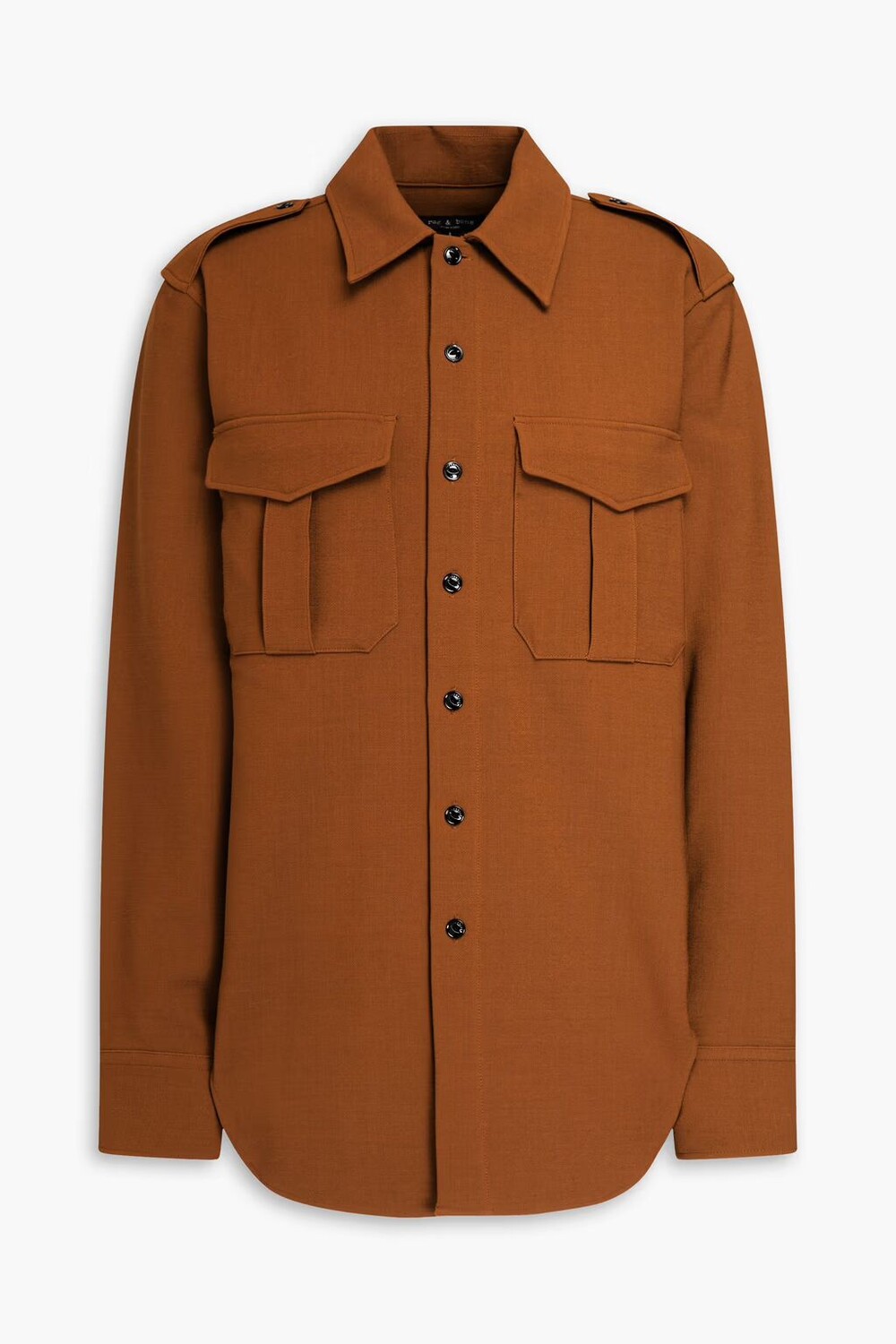 

Креповая рубашка Howie из смесовой шерсти Rag & Bone, коричневый