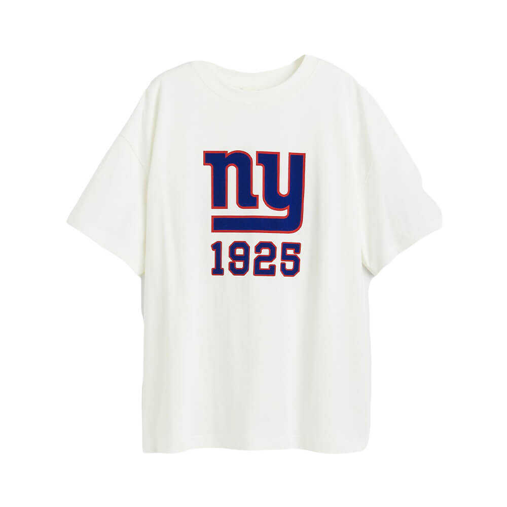 

Футболка H&M Oversized NFL, кремовый/синий