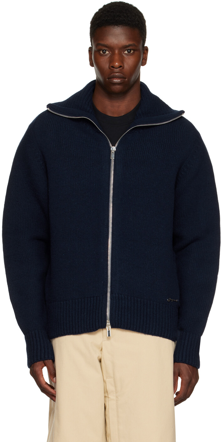 

Темно-синий свитер 'Le Papier 'Le Cardigan Meunier' Jacquemus