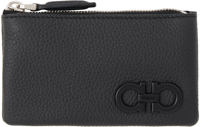 

Черный кошелек на молнии Gancini Ferragamo